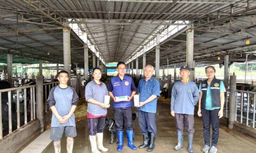 สำนักงานปศุสัตว์อำเภอแม่ทา สำรวจความเสียหายจากพายุไต้ฝุ่นคาจิกิ ฟาร์มโคนมหมู่ 1 ตำบลทาปลาดุก อำเภอแม่ทา จังหวัดลำพูน